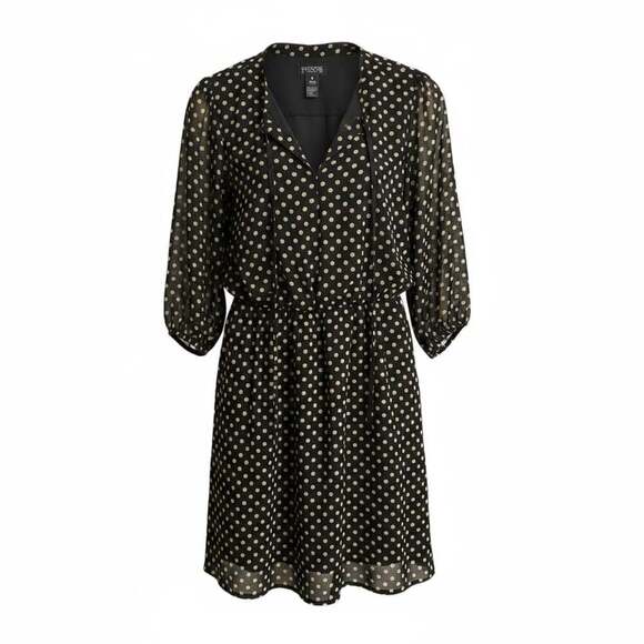 En Focus Studio Polka Dots Elastic Waist Dress - Picture 6 of 6